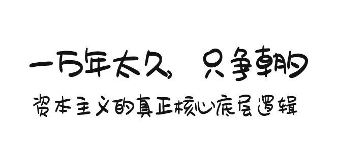 某付费文章《一万年太久，只争朝夕：资本主义的真正核心底层逻辑》-优创项目网