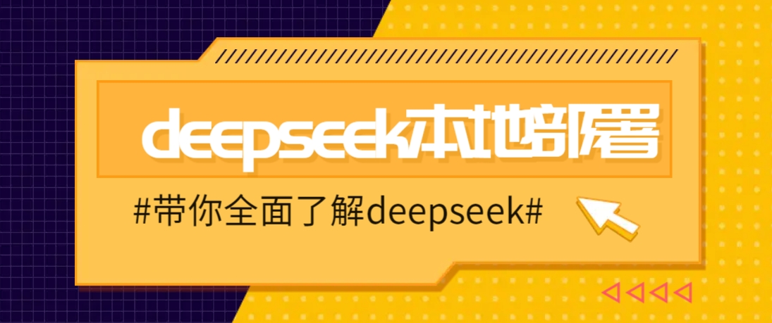 DeepSeek本地部署详细教程，轻松将deepseek部署到你的电脑上-优创项目网