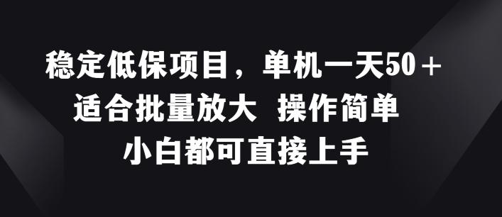 稳定低保项目，单机一天50+适合批量放大 操作简单 小白都可直接上手【揭秘】-优创项目网