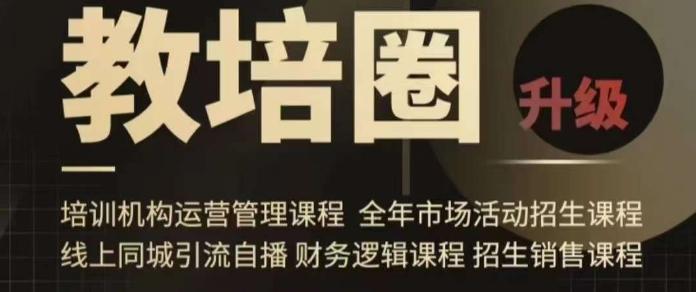 旺仔爸爸教培圈课程(运营／管理／招生／引流全套课程)，同城引流自播方案-优创项目网