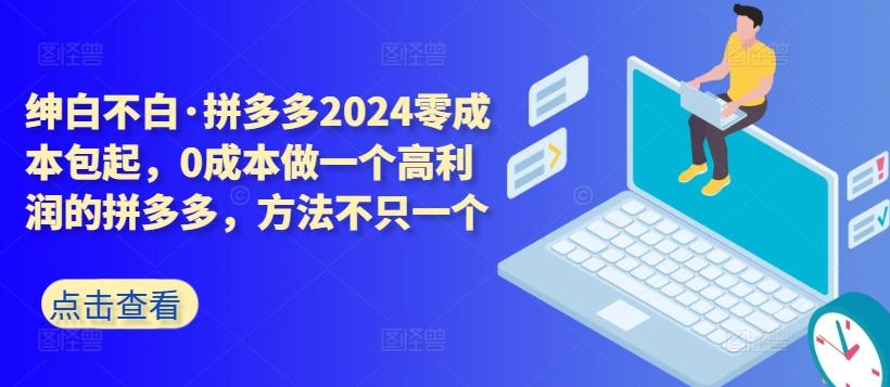 拼多多2024零成本包起，0成本做一个高利润的拼多多，方法不只一个-优创项目网
