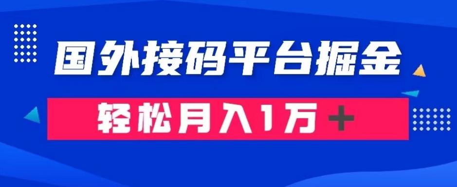 通过国外接码平台掘金：成本1.3，利润10＋，轻松月入1万＋【揭秘】-优创项目网