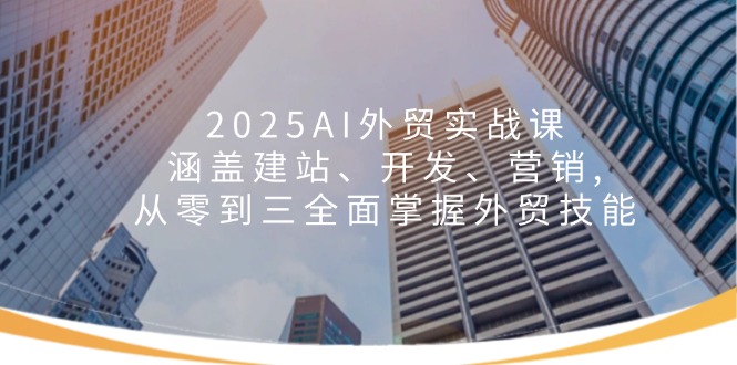 2025AI外贸实战课：涵盖建站、开发、营销, 从零到三全面掌握外贸技能-优创项目网