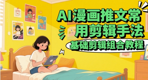 AI漫画推文常用剪辑手法，基础剪辑组合教程-优创项目网