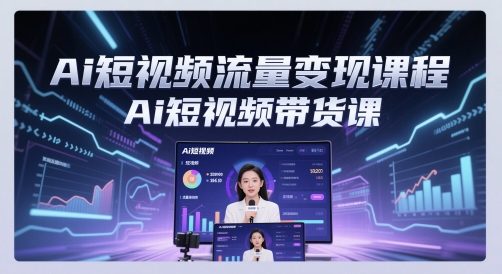 Ai短视频流量变现课程，Ai短视频带货课-优创项目网