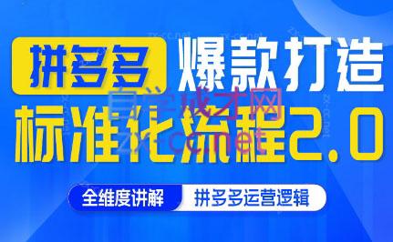 云杉老师·拼多多爆款打造标准化流程2.0-优创项目网