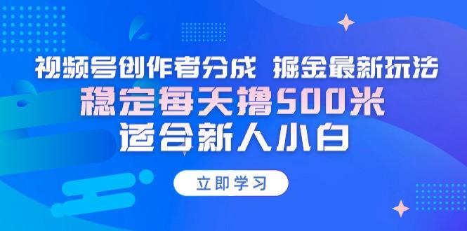 【蓝海项目】视频号创作者分成 掘金最新玩法 稳定每天撸500米 适合新人小白-优创项目网