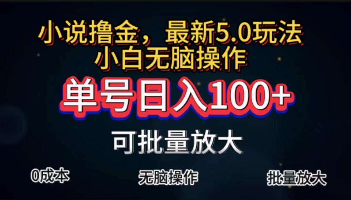 全自动小说撸金，单号日入100+小白轻松上手，无脑操作-优创项目网
