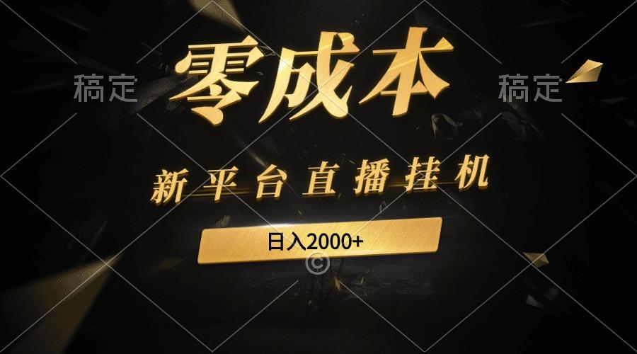 (9841期)新平台直播挂机最新玩法，0成本，不违规，日入2000+-优创项目网