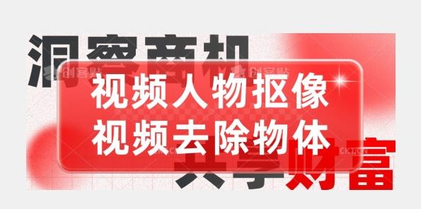 【超强视频处理工具】视频人物抠像+视频去除物体-优创项目网
