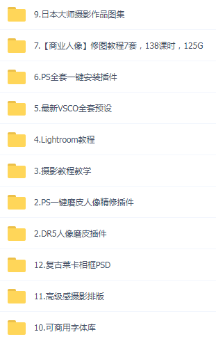 某宝买的杂乱PS LR教程预设摄影-优创项目网