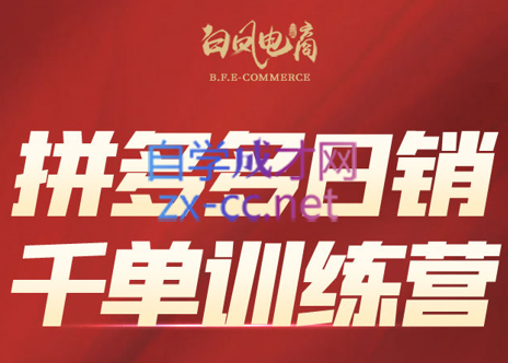 白凤电商学院·拼多多日销千单训练营(更新7月)-优创项目网