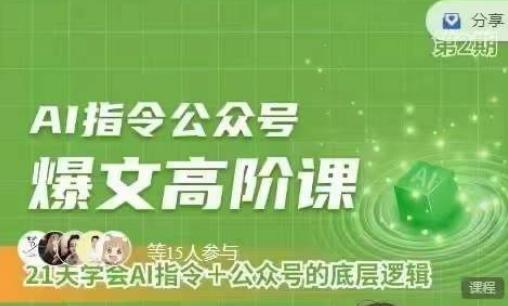 Ai指令公众号高阶课，学会ai指令+公众号的底层逻辑-优创项目网