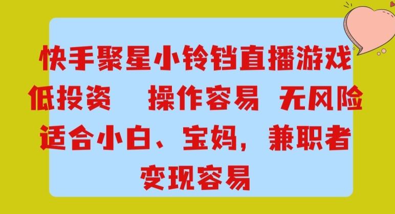 快手小铃铛游戏项目，低投入零风险，操作简单变现快-优创项目网