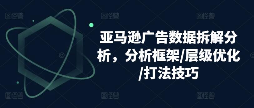 亚马逊广告数据拆解分析，分析框架/层级优化/打法技巧-优创项目网