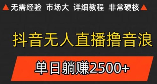 抖音无人直播6.0 简单无脑可矩阵 每天两小时轻松躺赚500+-优创项目网