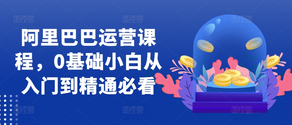 阿里巴巴运营课程，0基础小白从入门到精通必看-优创项目网
