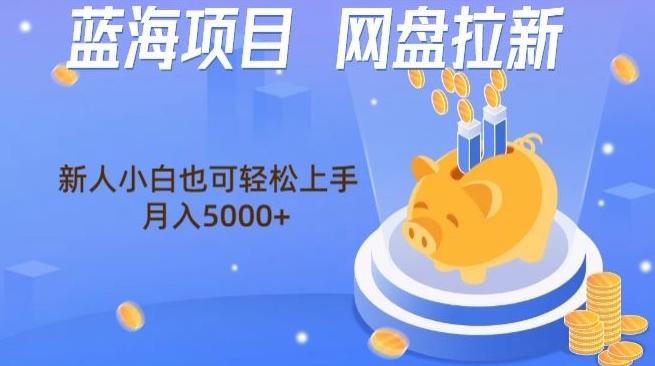 蓝海项目网盘拉新，新人小白也可操作，每月收入5000+-优创项目网