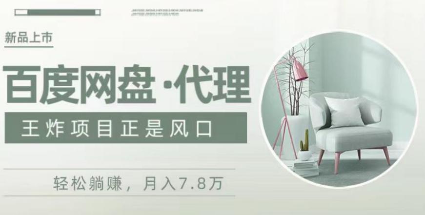 度盘代理，月入7w保姆级全方位教程-优创项目网