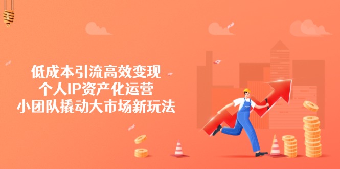 低成本引流高效变现，个人IP资产化运营，小团队撬动大市场新玩法-优创项目网