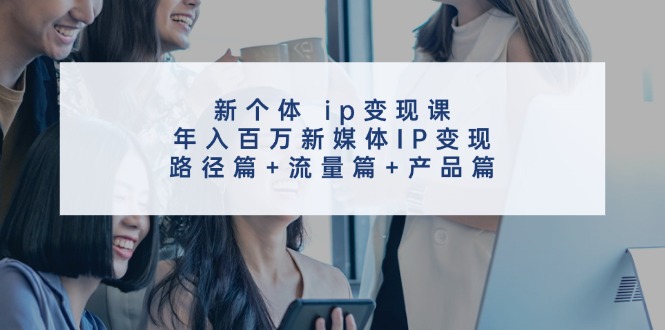 新个体ip变现课，年入百万新媒体IP变现，路径篇+流量篇+产品篇-优创项目网