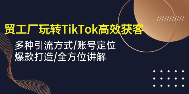 外贸工厂玩转TikTok高效获客，多种引流方式/账号定位/爆款打造/全方位讲解-优创项目网