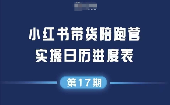 小红书第17期带货陪跑营，不囤货，无不直播，无不投流，通过选品+笔记内容+测品+笔记铺量+矩阵运营打爆款-优创项目网