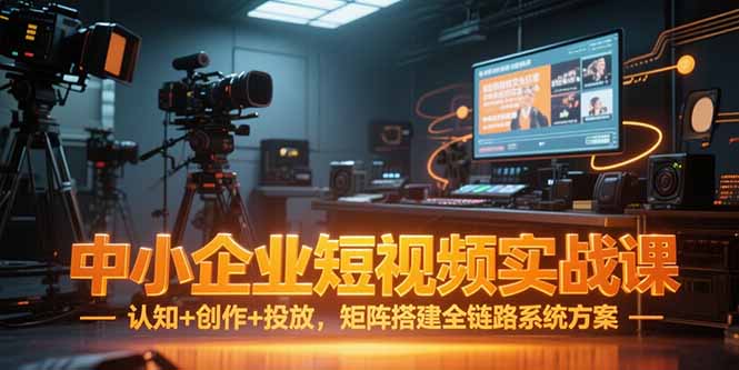 中小企业短视频实战课，认知+创作+投放，矩阵搭建全链路系统方案-优创项目网