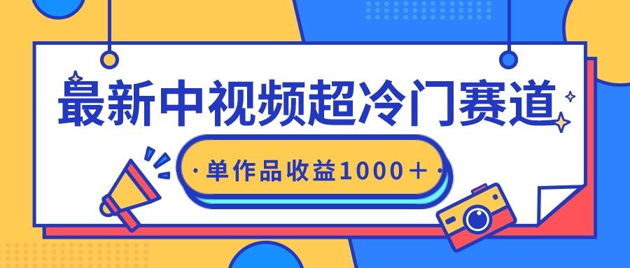 (9275期)最新中视频超冷门赛道，轻松过原创，单条视频收益1000＋-优创项目网