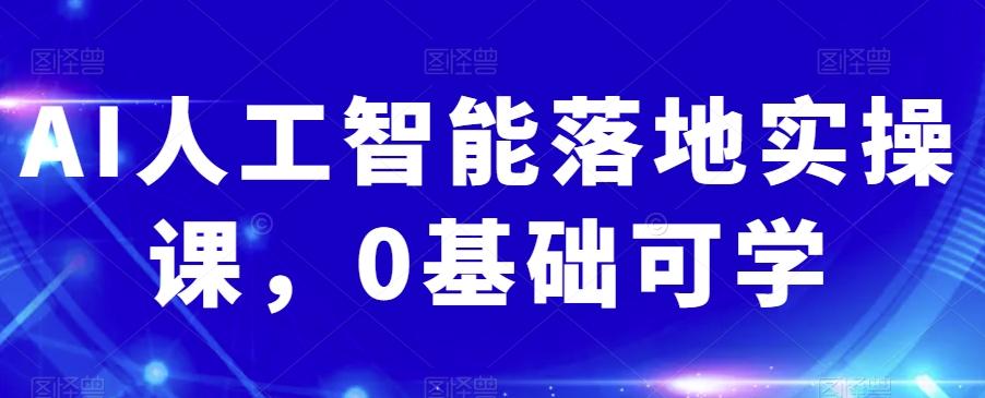 AI人工智能落地实操课，0基础可学-优创项目网