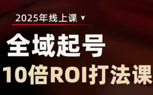 2025全域起号10倍ROI打法课，助你提升直播间的投资回报率-优创项目网