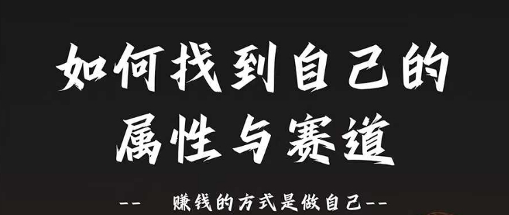 赛道和属性2.0：如何找到自己的属性与赛道，赚钱的方式是做自己-优创项目网