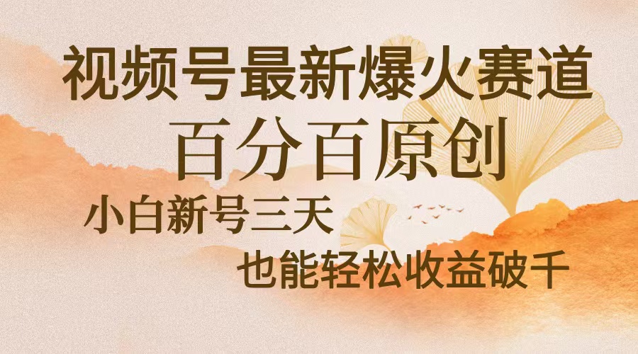 视频号最新爆火赛道，中老年粉深信不疑，百分百原创，新号三天收益轻松…-优创项目网