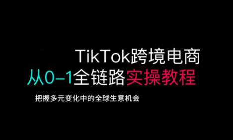 TikTok跨境电商从0-1全链路全方位实操教程，把握多元变化中的全球生意机会-优创项目网