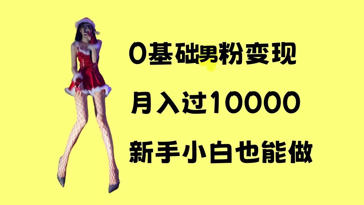 0基础男粉s粉变现，月入过1w+，操作简单，新手小白也能做【揭秘】-优创项目网