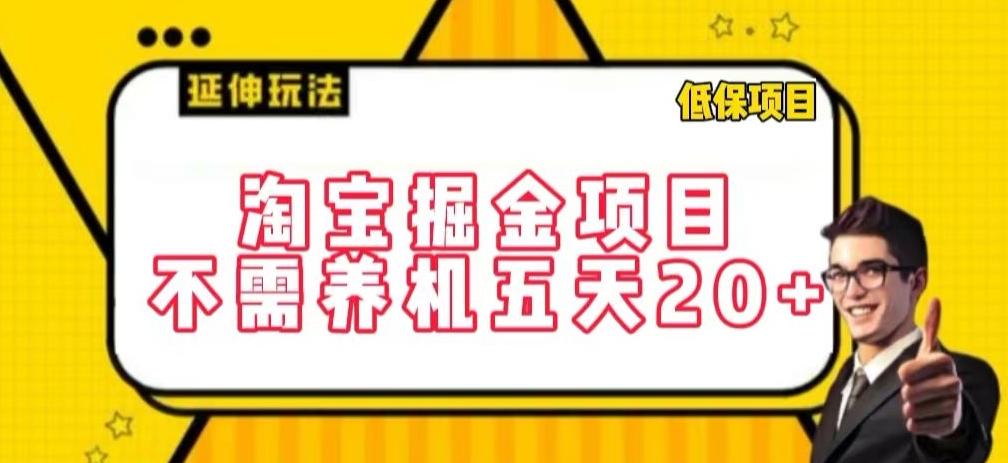 淘宝掘金项目，不需养机，五天20+，每天只需要花三四个小时【揭秘】-优创项目网