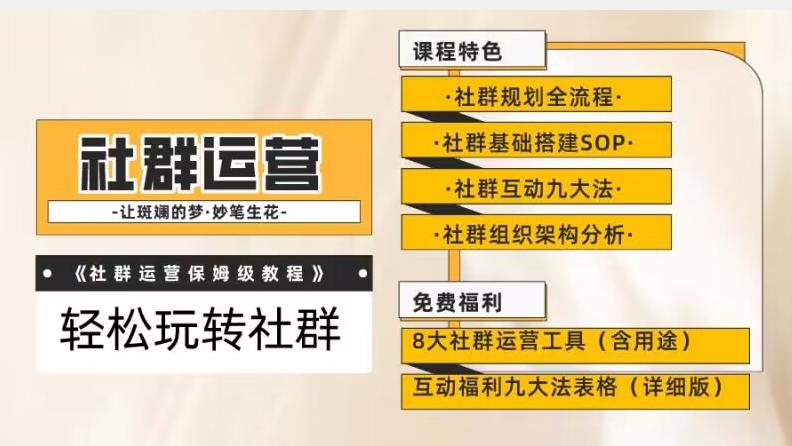 【社群运营】保姆式教程：九大互动法，八款社群运营工具助你轻松玩转社群【揭秘】-优创项目网