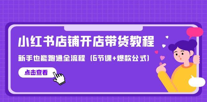 (9883期)最新小红书店铺开店带货教程，新手也能跑通全流程(6节课+爆款公式)-优创项目网