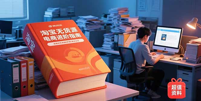 淘宝无货源电商进阶指南，包含新人课、进阶课，配套资料，蓝海选品等-优创项目网
