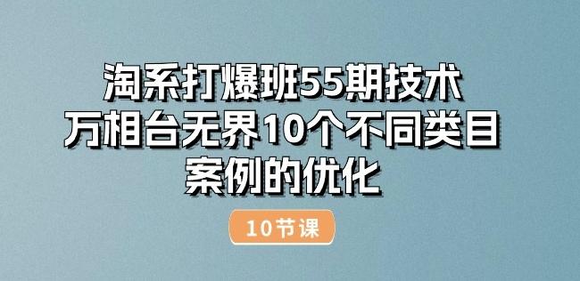 淘系打爆班55期技术：万相台无界10个不同类目案例的优化(10节)-优创项目网