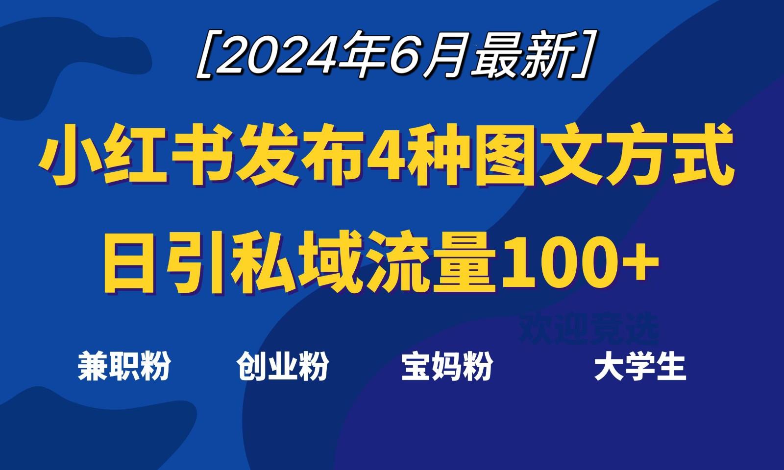 小红书发布这4种图文，就能日引私域流量100+-优创项目网