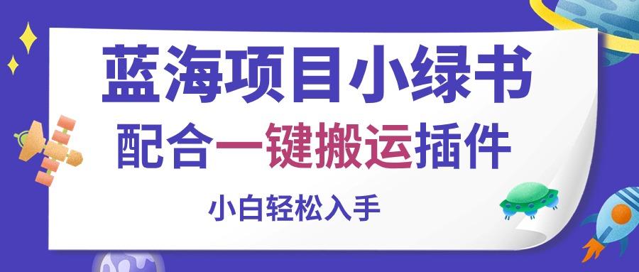 蓝海项目小绿书，配合一键搬运插件，小白轻松入手-优创项目网