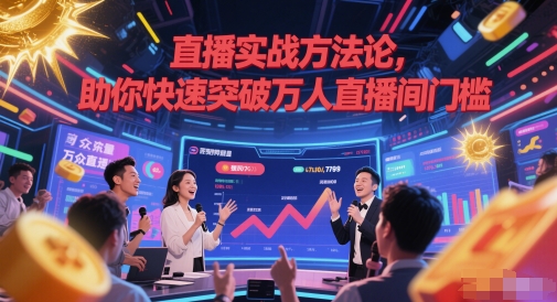 直播实战方法论，助你快速突破万人直播间门槛-优创项目网