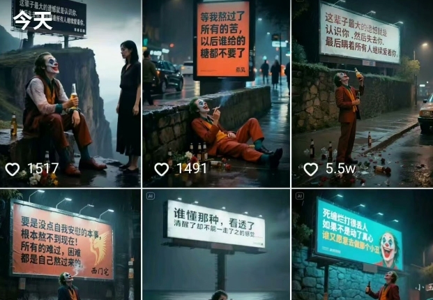 一条视频竟然15W赞！用AI制作小丑自嘲扎心文案视频，当下非常火爆的短视频流量神器-优创项目网