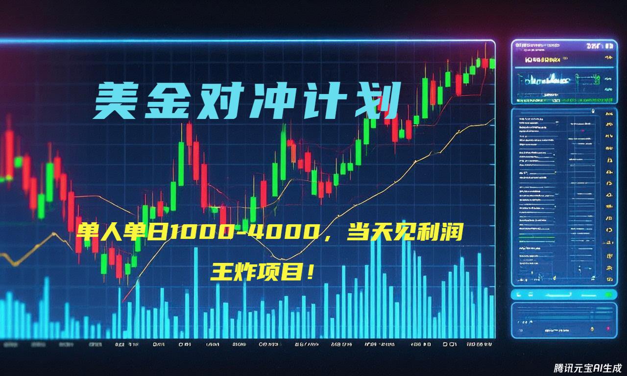 2025年最暴力项目“美金先登计划”最新最强对冲战法，每日实际收益1K-4K-优创项目网