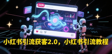 小红书引流获客2.0，小红书引流教程-优创项目网
