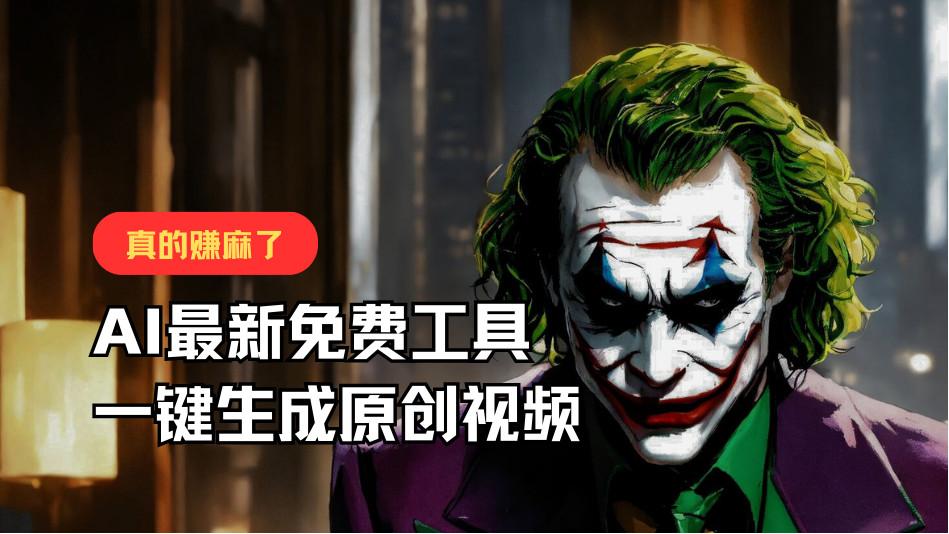 最新免费AI工具，一键生成原创视频，佛系搬运，轻松月入10000+！-优创项目网