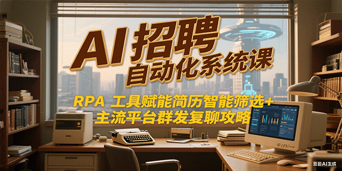 AI招聘自动化系统课，RPA工具赋能简历智能筛选+主流平台群发复聊全攻略-优创项目网