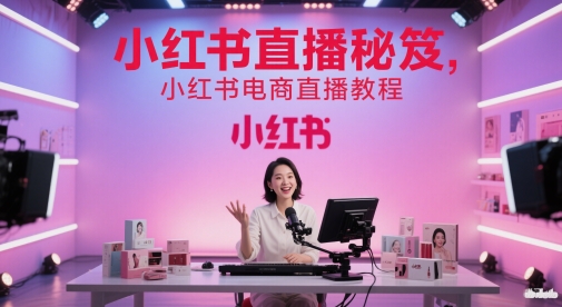 小红书直播秘笈，小红书电商直播教程-优创项目网