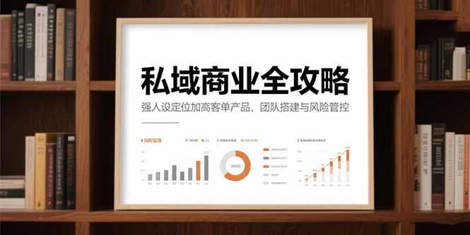 私域商业全攻略，强人设定位加高客单产品，团队搭建与风险管控-优创项目网